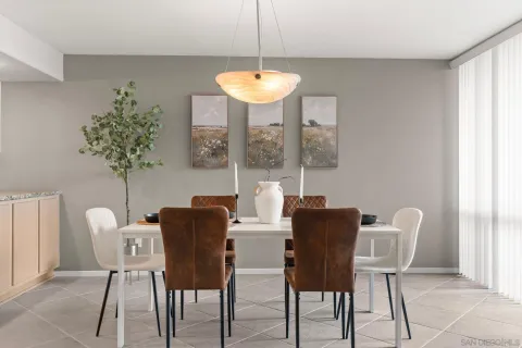 a view of a dining room and livingroom furniture