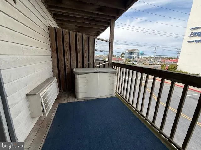 a view of a balcony