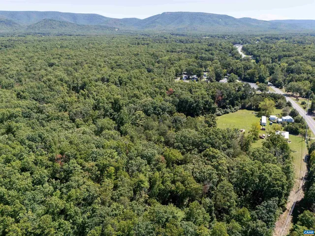 a view of a lush green field