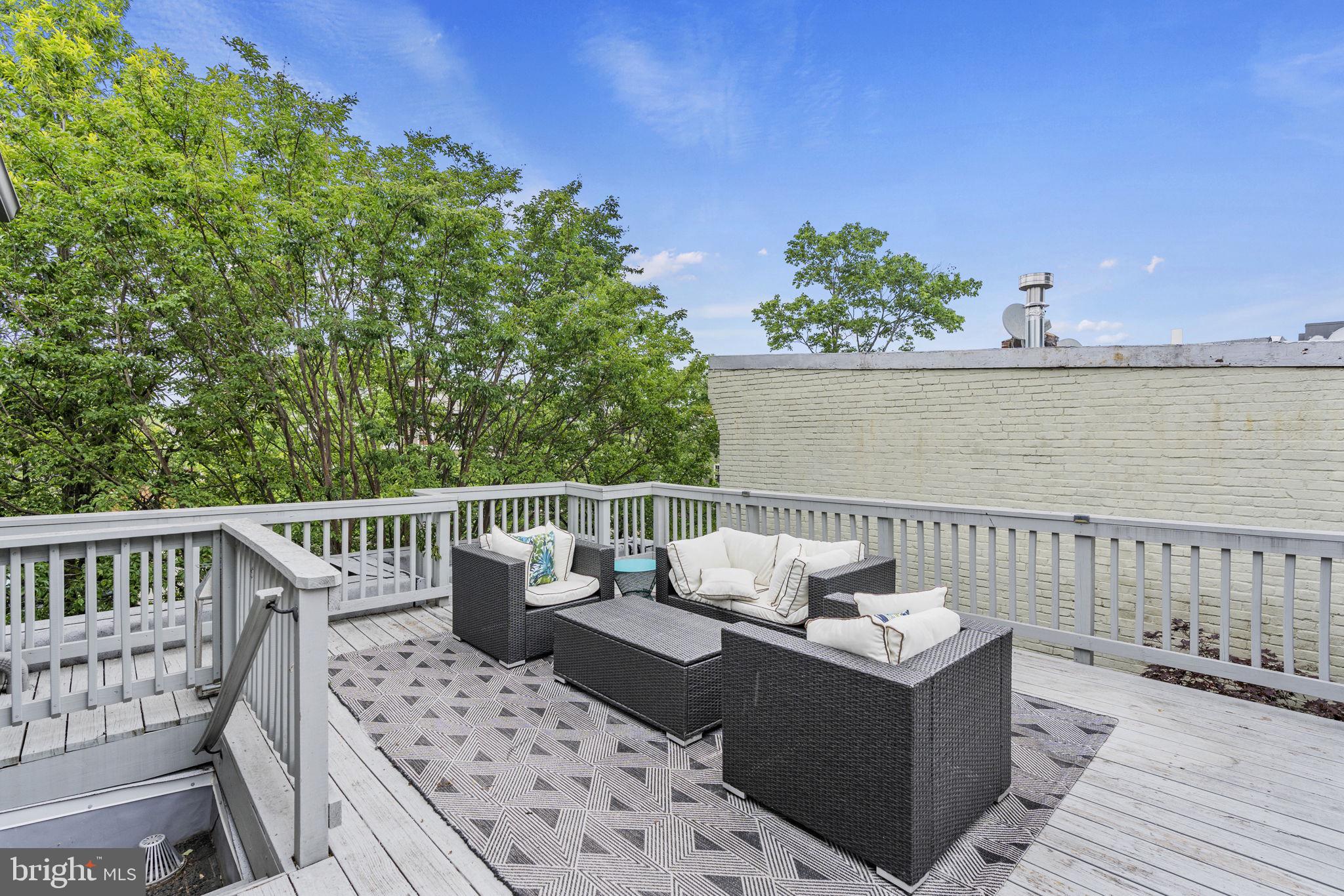 1001 C Street Southeast, Unit 2 Washington, DC 20003 - Photo 86 of 86 A deck above the street, like a retreat.