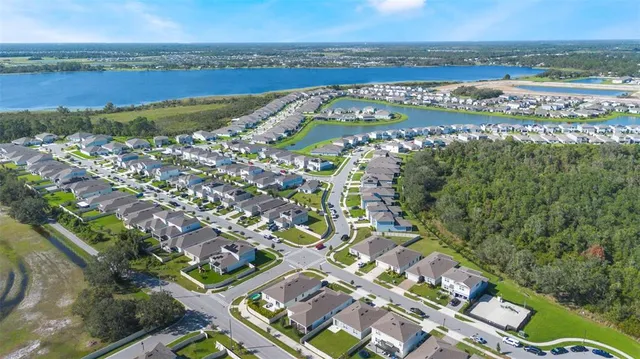 an aerial view of residential building with outdoor space