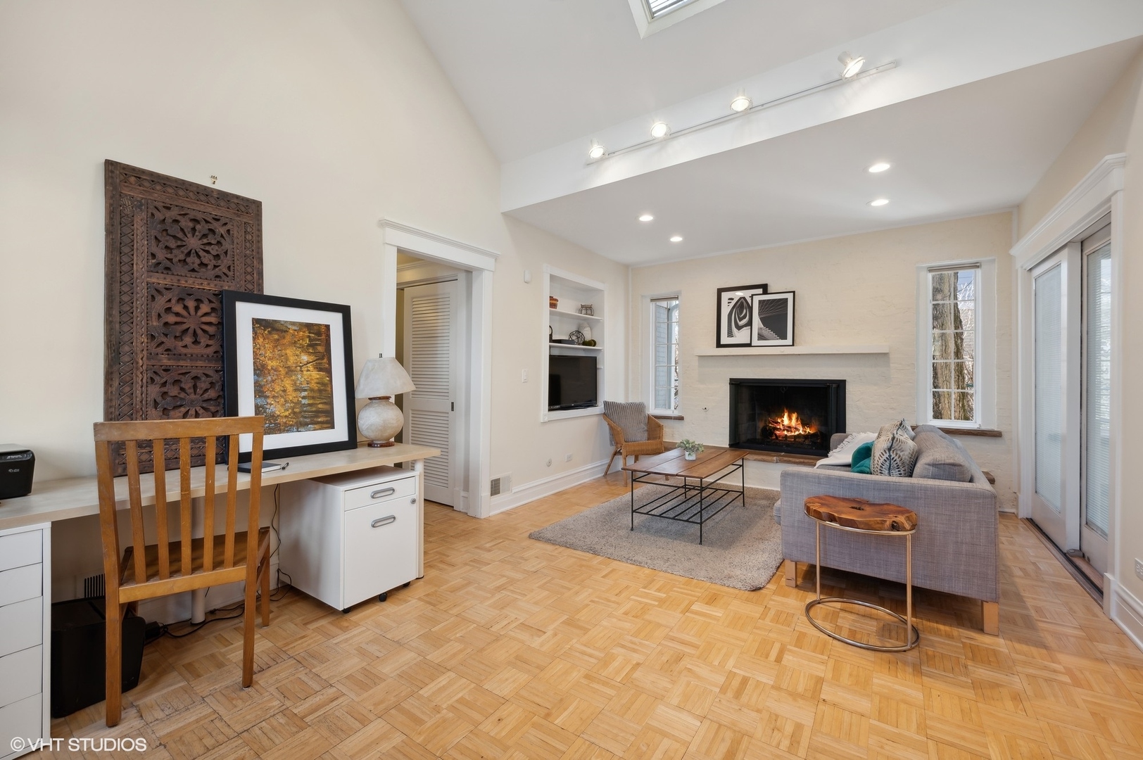 2048 Wagner Road Glenview, IL 60025 - Photo 5 of 37 a living room with furniture and a fireplace