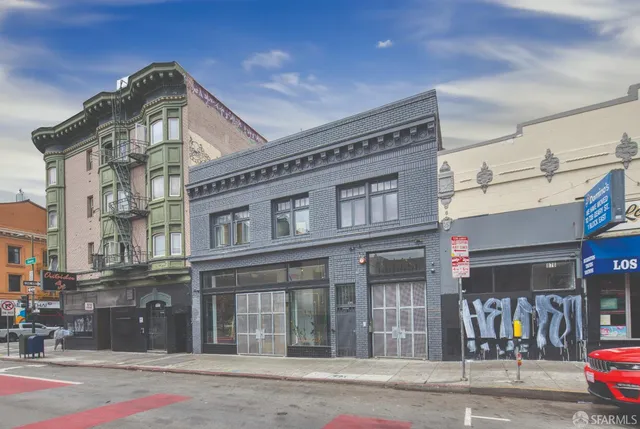 a front view of a building