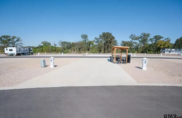 a building outdoor space with sitting area
