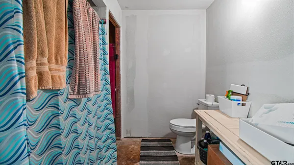 a bathroom with a sink and a toilet