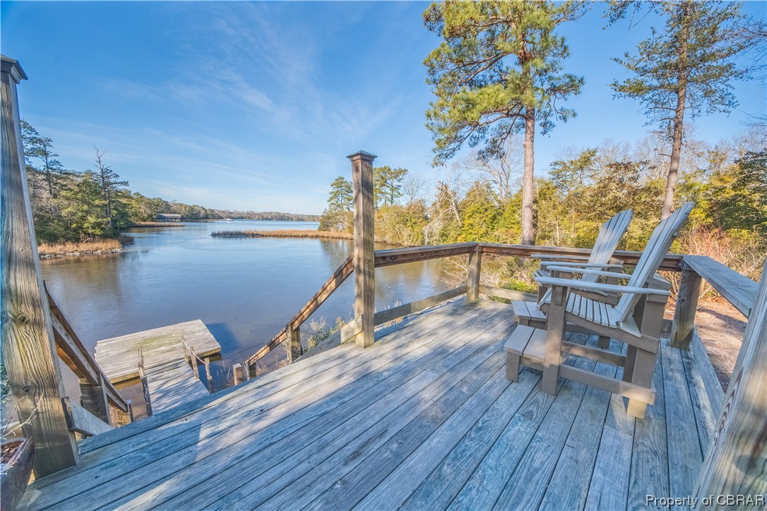1239 Kelley Neck Road Lancaster, VA 22503 - Photo 16 of 48 Dock area featuring a water view