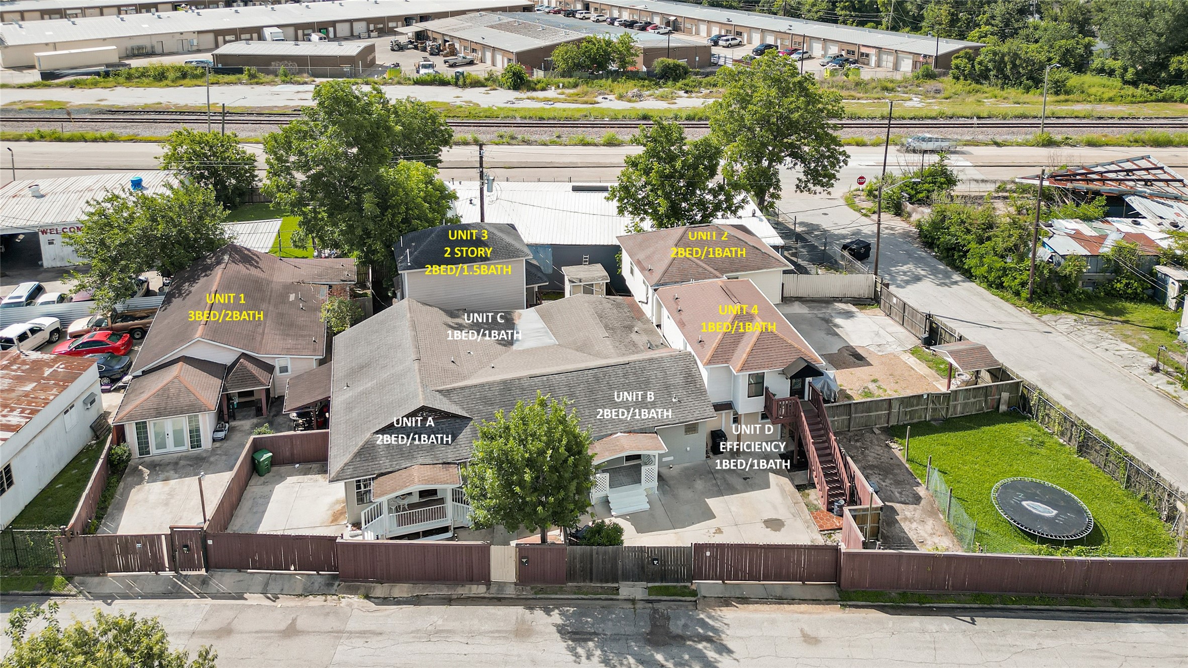 2809 Tooke Street, Unit 4 Houston, TX 77023 - Photo 7 of 8 aerial view of location