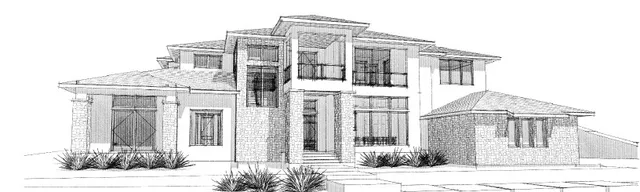 a front view of a building