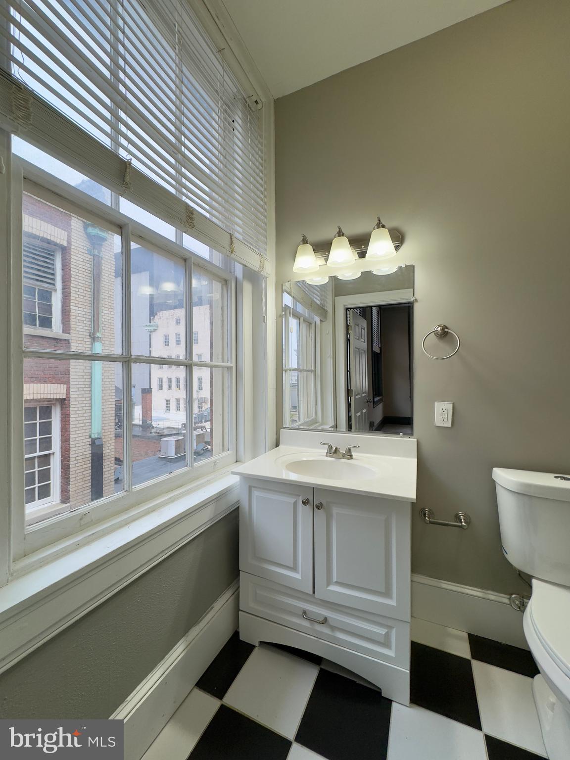 7 West Mulberry Street, Unit 8 Baltimore, MD 21201 - Photo 15 of 18 a bathroom with a sink and a large mirror