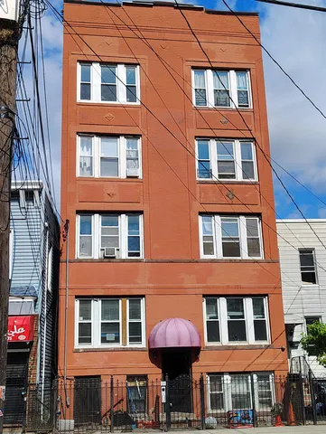 a front view of a building