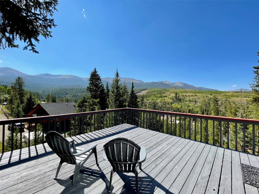 204 Blue Ridge Road Breckenridge, CO 80424 - Photo 1 of 40 Wooden deck featuring a mountain view