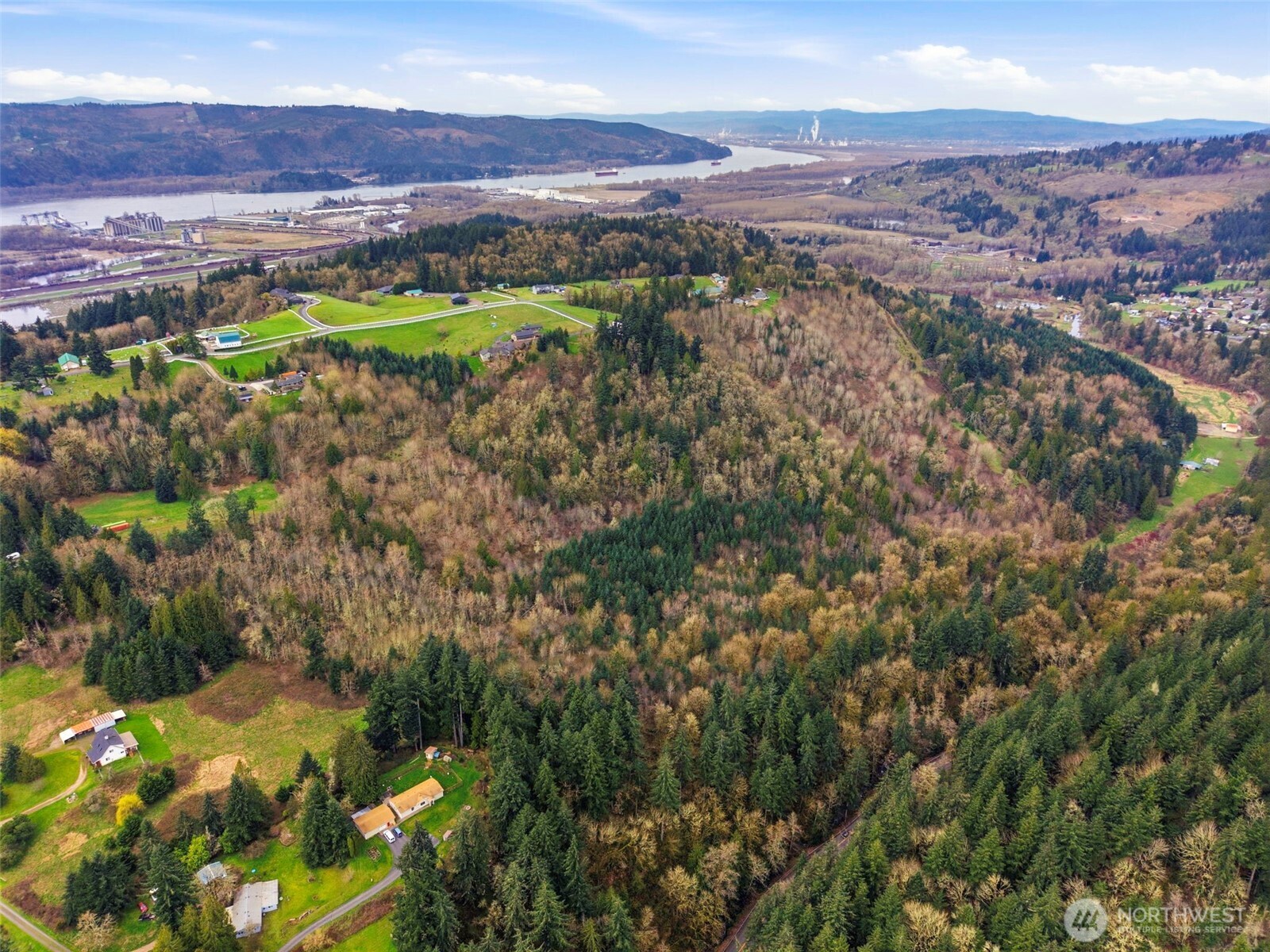 0 Spencer Creek Road Kalama, WA 98625 - Photo 4 of 24 a view of a city with mountains in the background