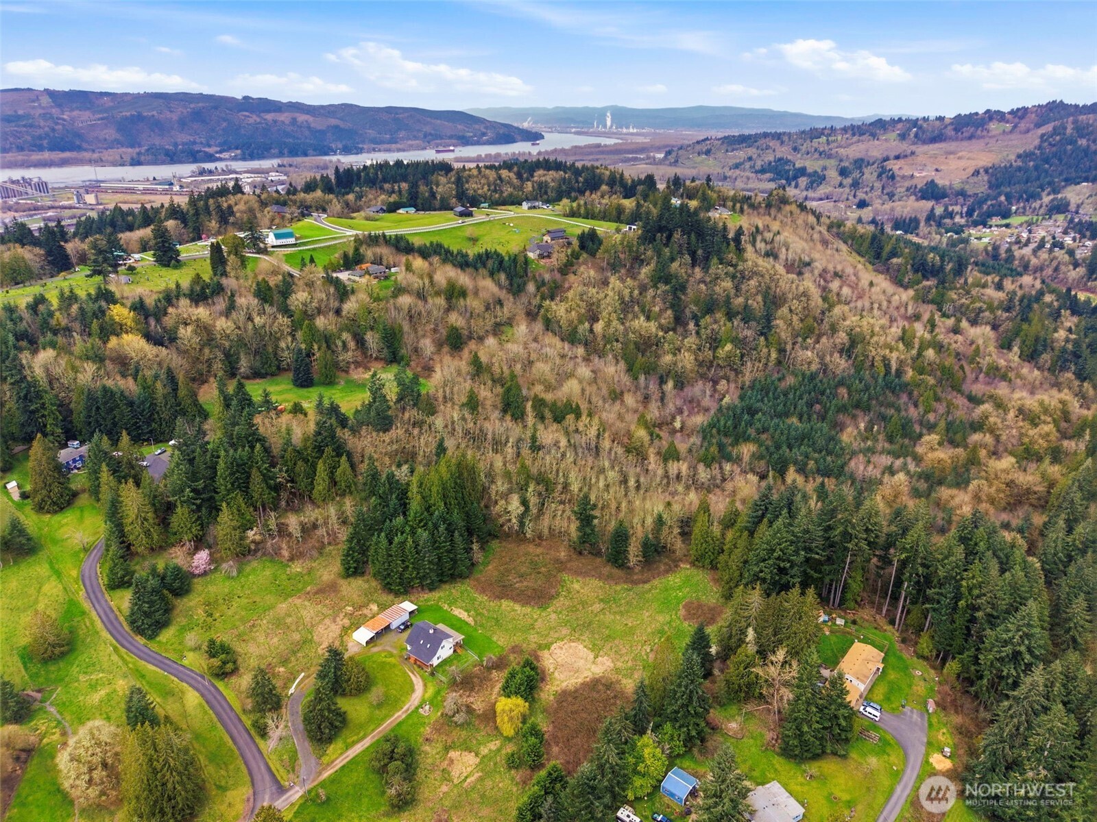 0 Spencer Creek Road Kalama, WA 98625 - Photo 8 of 24 an aerial view of residential houses with outdoor space