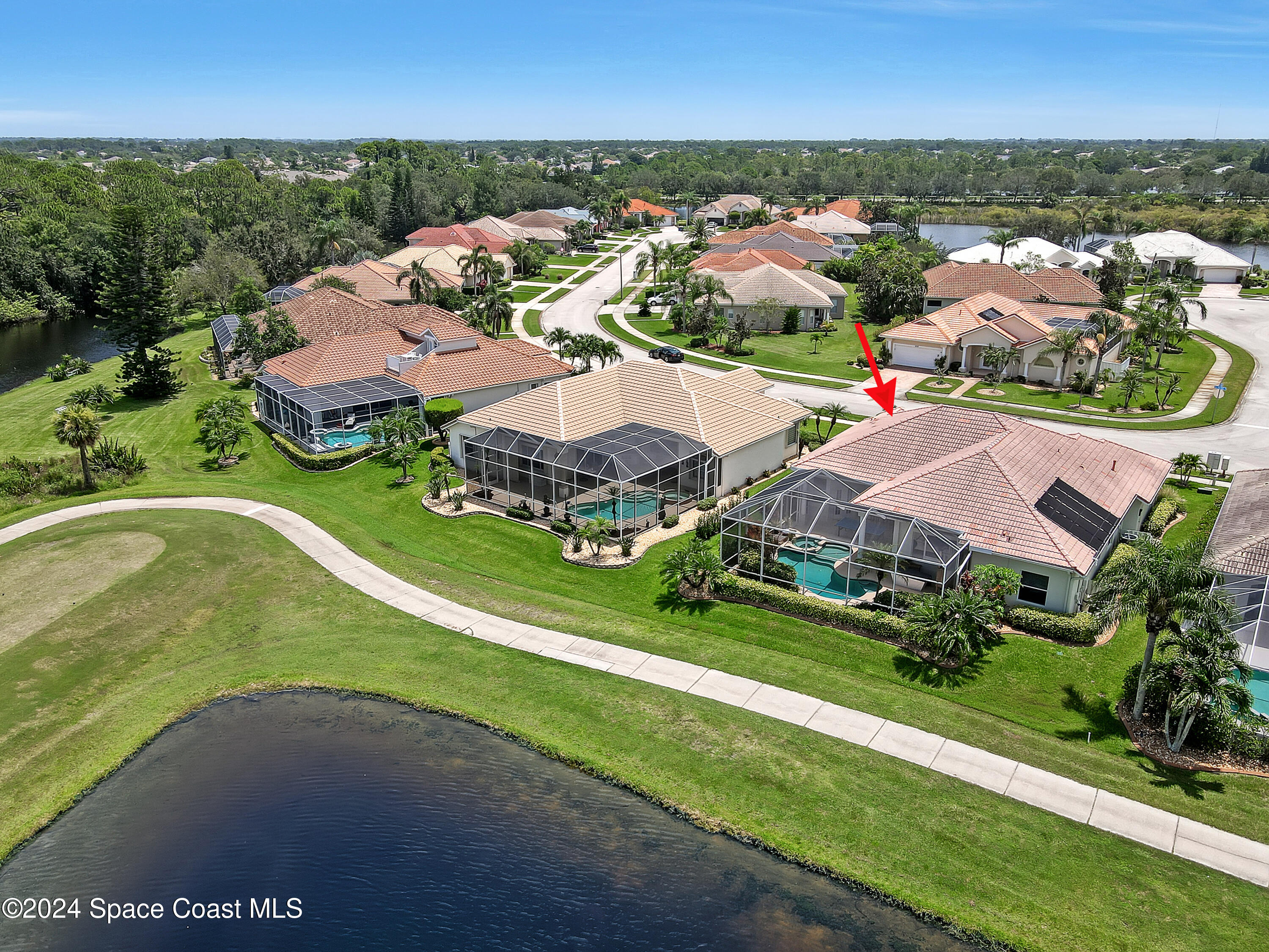 4321 Collingtree Drive Rockledge, FL 32955 - Photo 34 of 70 an aerial view of residential houses with outdoor space and street view