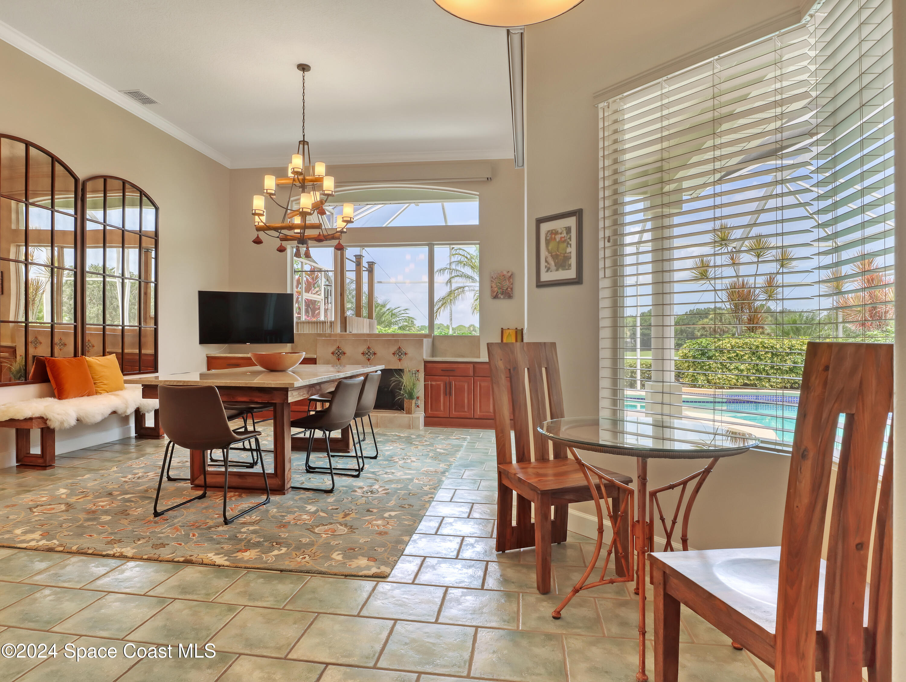 4321 Collingtree Drive Rockledge, FL 32955 - Photo 64 of 70 a view of a dining room with furniture window and outside view