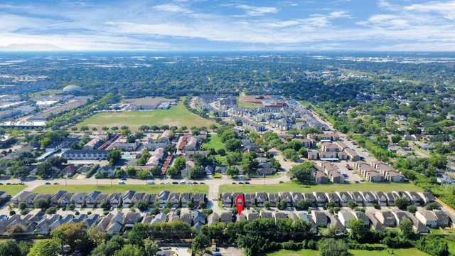 an aerial view of a city