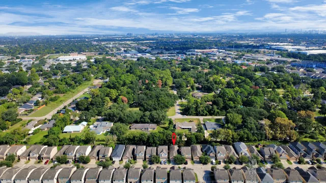 an aerial view of multiple house