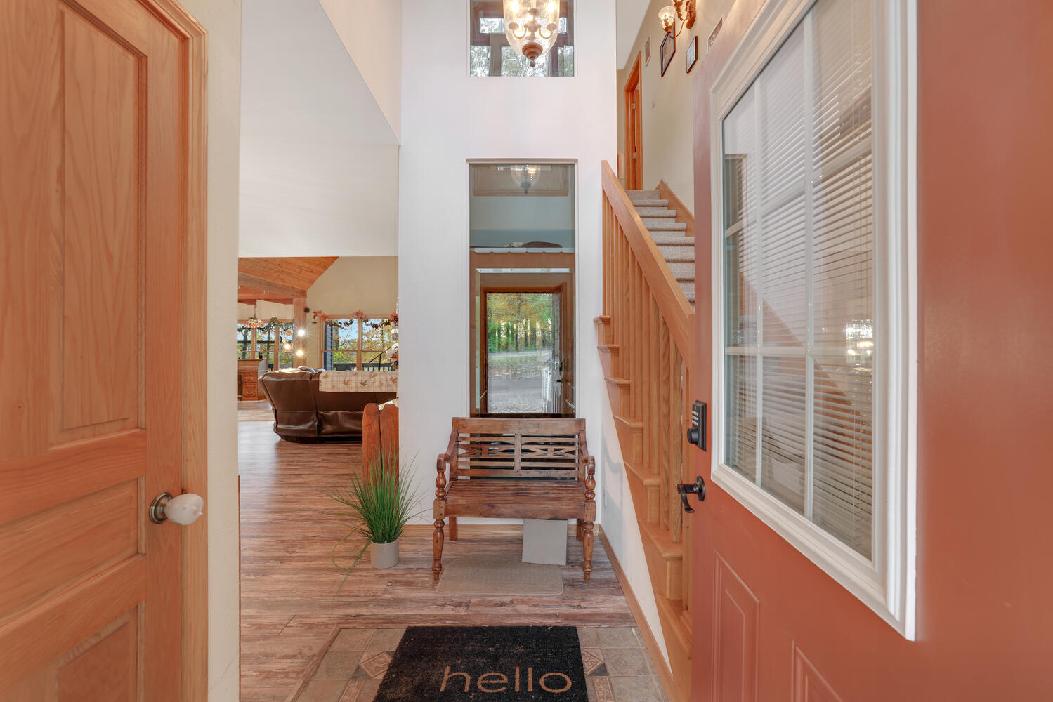 1 River Vly Rnch Road White Heath, IL 61884 - Photo 17 of 66 a view of a hallway with wooden floor and windows