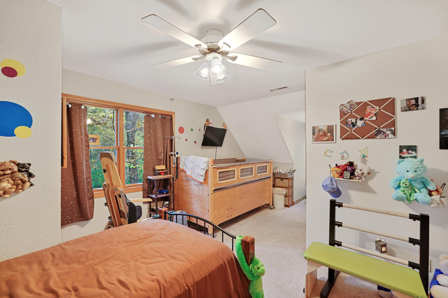 1 River Vly Rnch Road White Heath, IL 61884 - Photo 47 of 66 a bed room with a bed and a chandelier