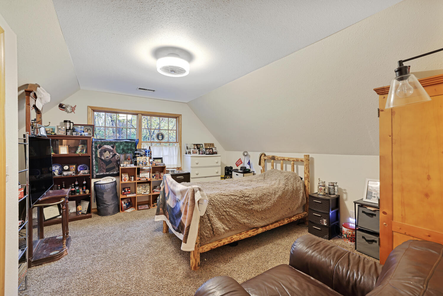 1 River Vly Rnch Road White Heath, IL 61884 - Photo 57 of 66 a bedroom with furniture and a large window