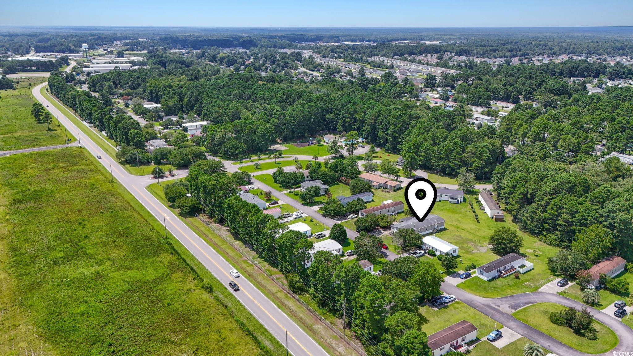 911 Old Magnolia Drive Conway, SC 29526 - Photo 8 of 35 Aerial overview of property's location with nearby suburban area