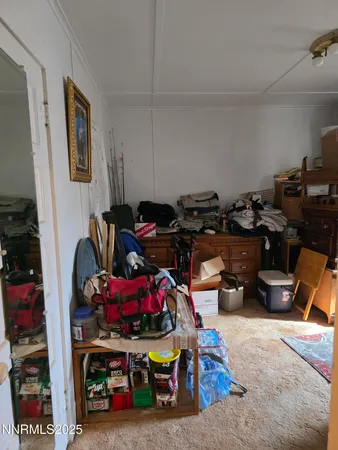 a children room with furniture and toys