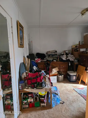 a children room with furniture and toys