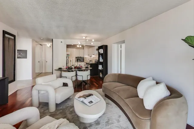 a living room with furniture and a couch