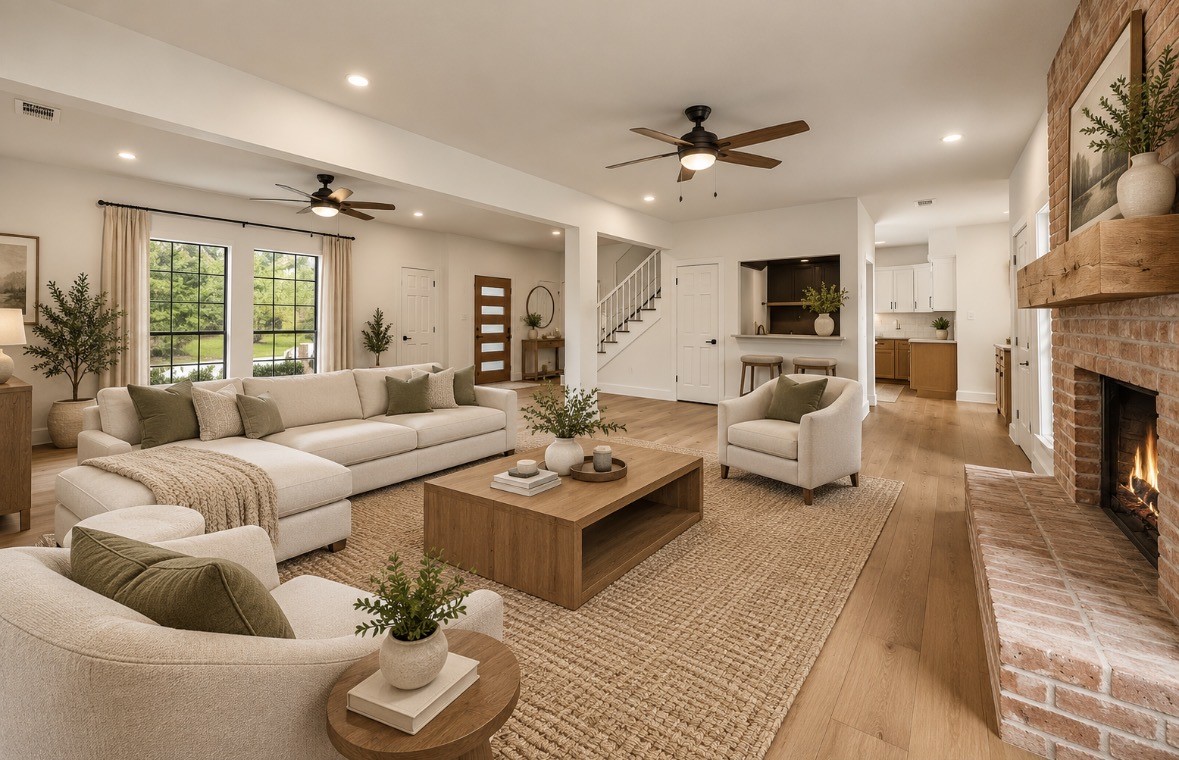 Virtually Staged Living Room