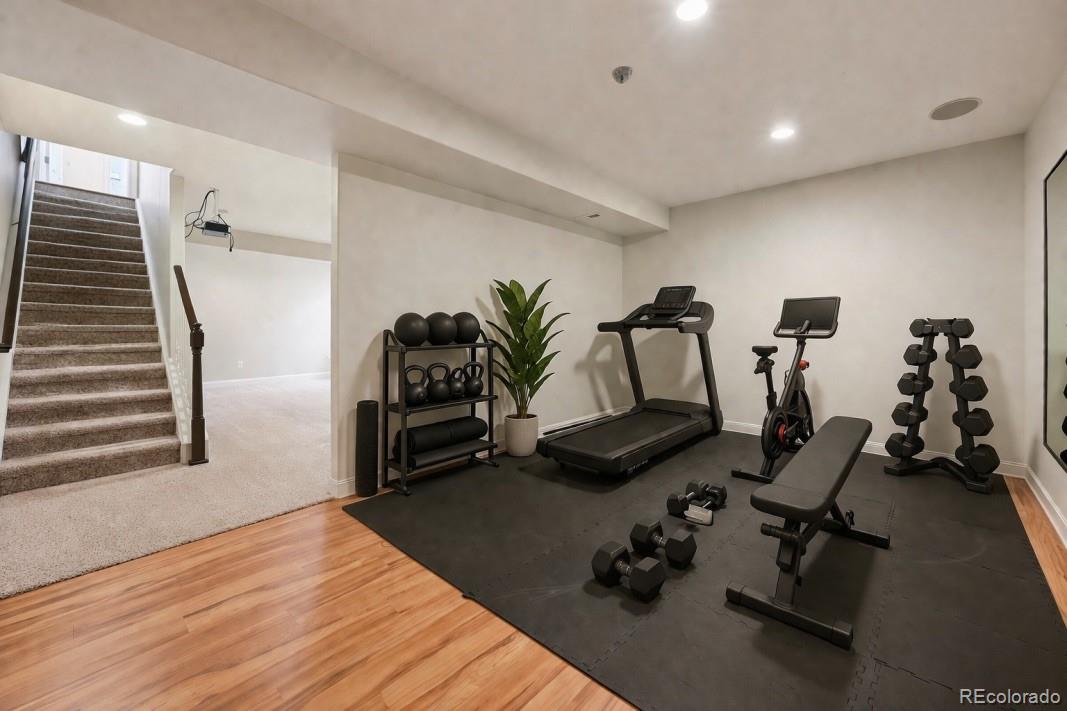 8741 East 33rd Avenue Denver, CO 80238 - Photo 32 of 43 a view of a room with gym equipment