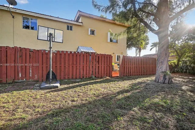 a backyard of a house