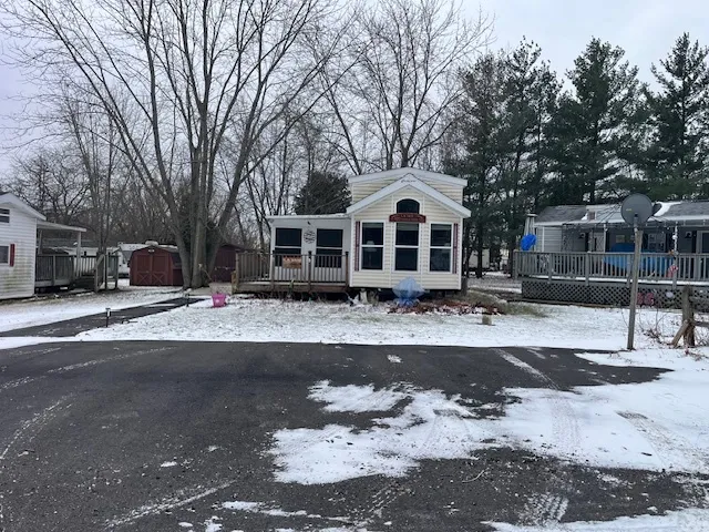 a view of a lake with a mountain in the background