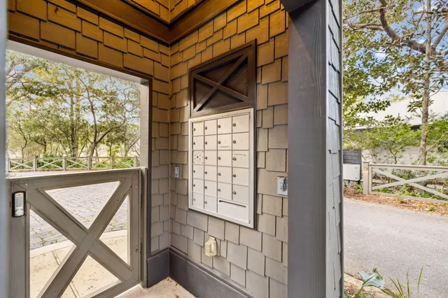 a view of a terrace with sky view