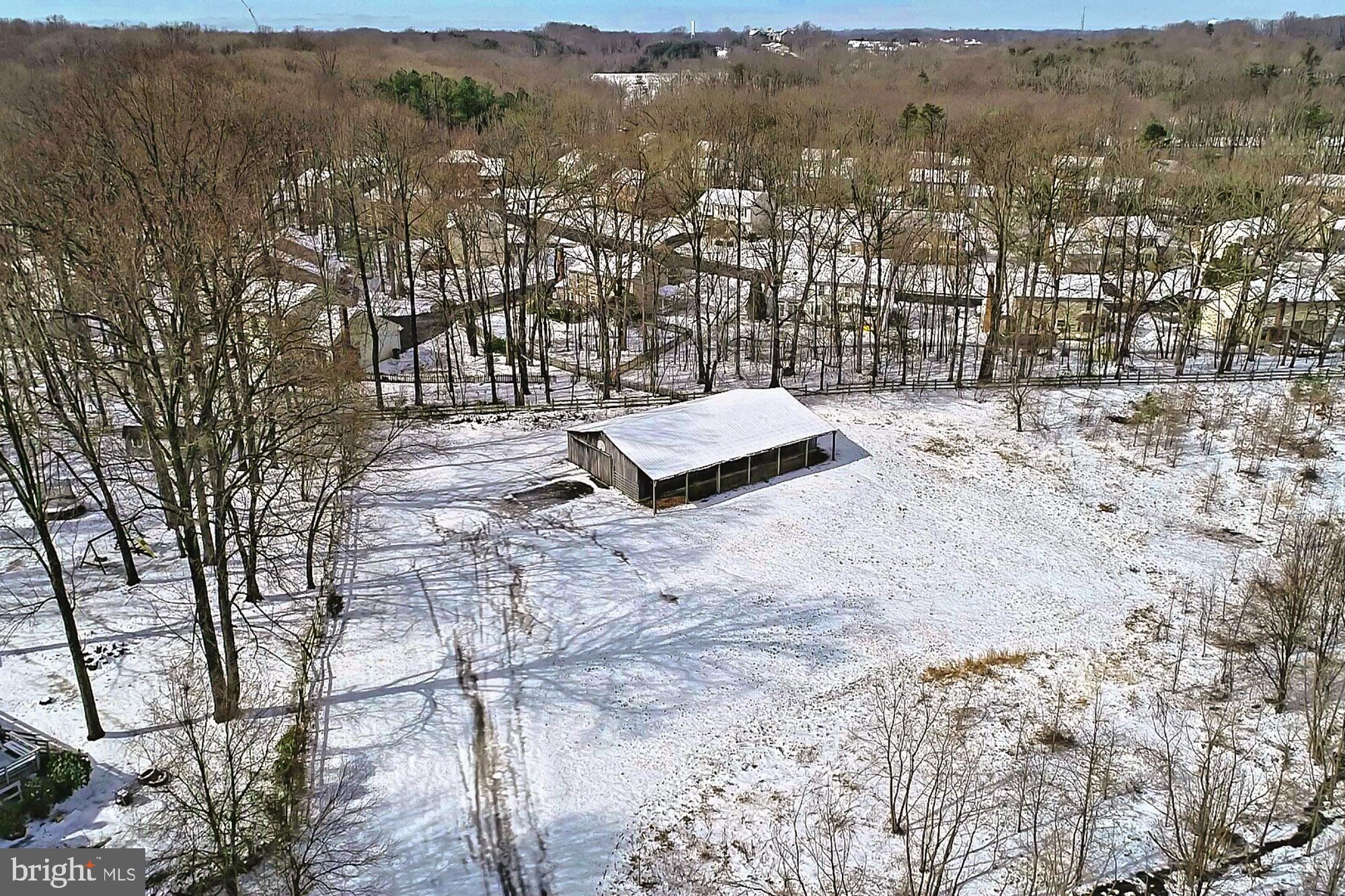 3666 Russell Road Woodbridge, VA 22192 - Photo 65 of 78 Aerial of Stable w/8 Stalls, 2 Tack Rooms