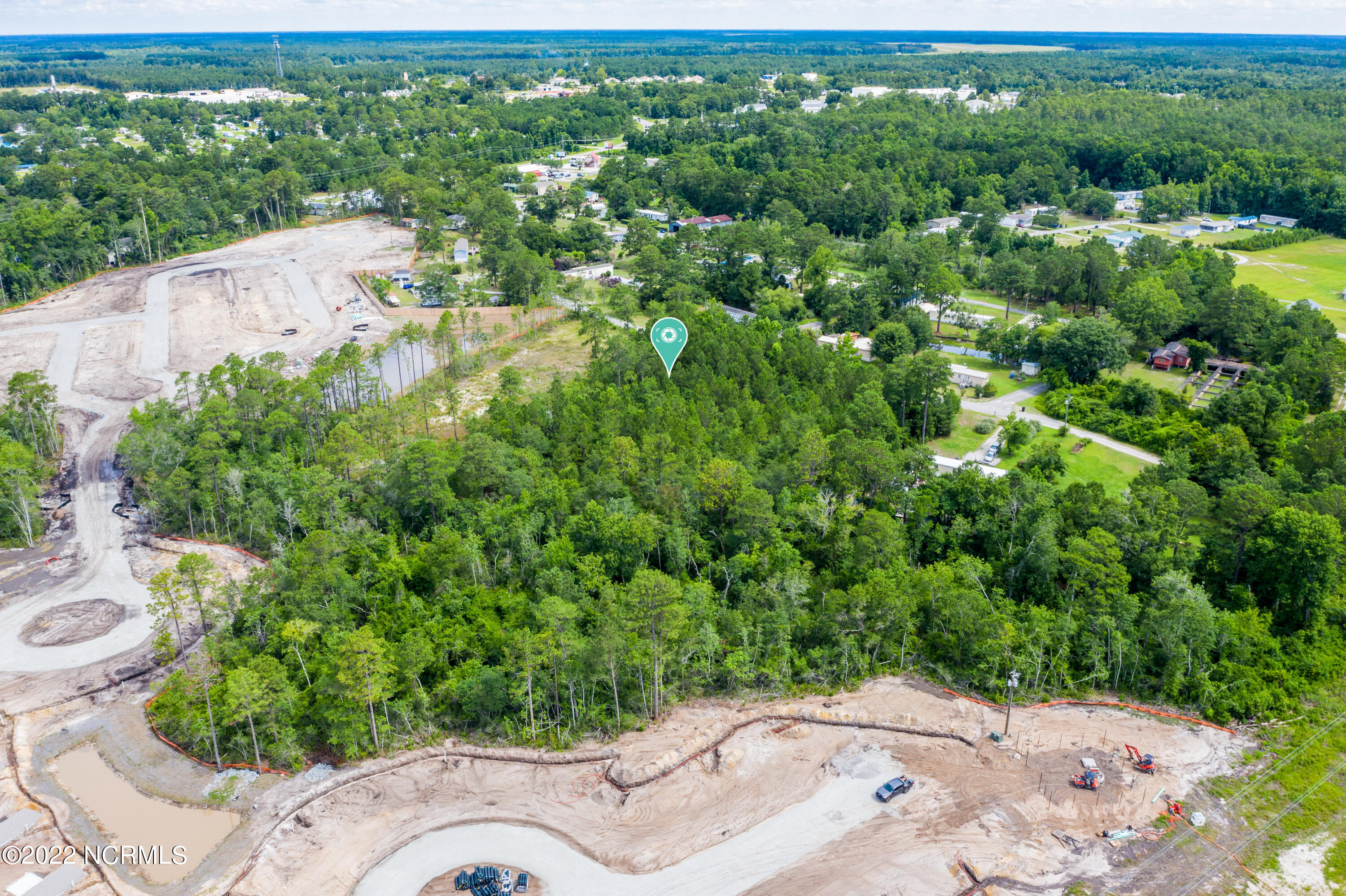10 Trout Street Holly Ridge, NC 28445 - Photo 4 of 6 Aerial of Lot Looking North