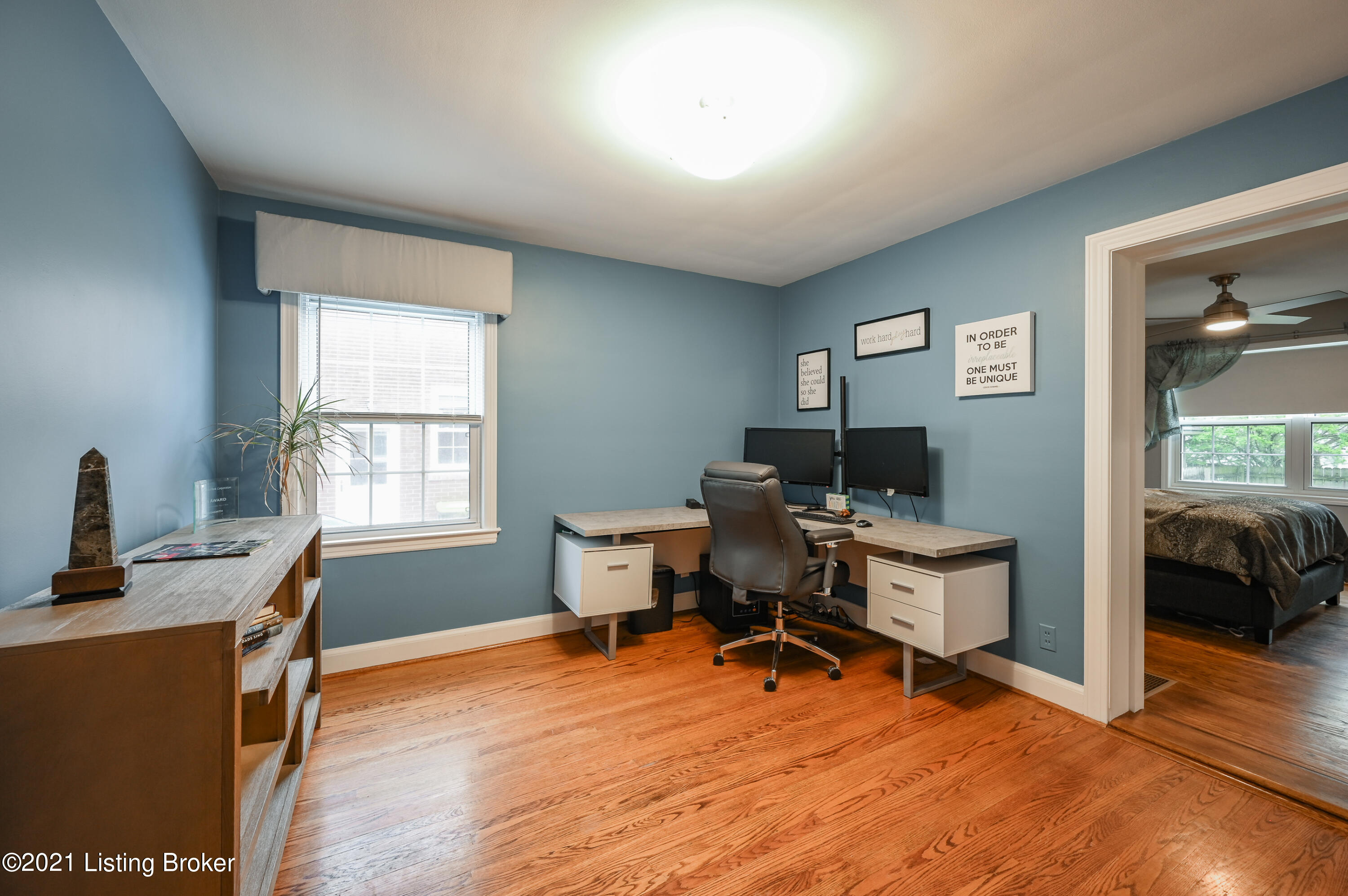 213 Don Allen Road Louisville, KY 40207 - Photo 20 of 53 This room is currently being used as an office, but could also be a playroom, craft room, or you could easily hang a door and make it an additional bedroom