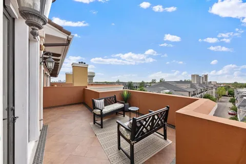 a terrace view with seating space