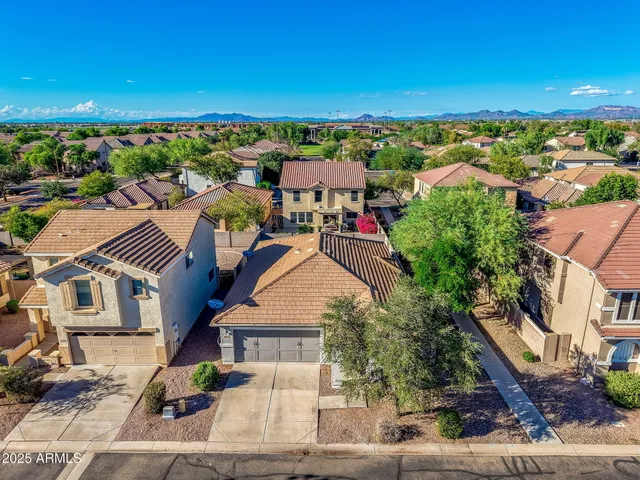 an aerial view of multiple house