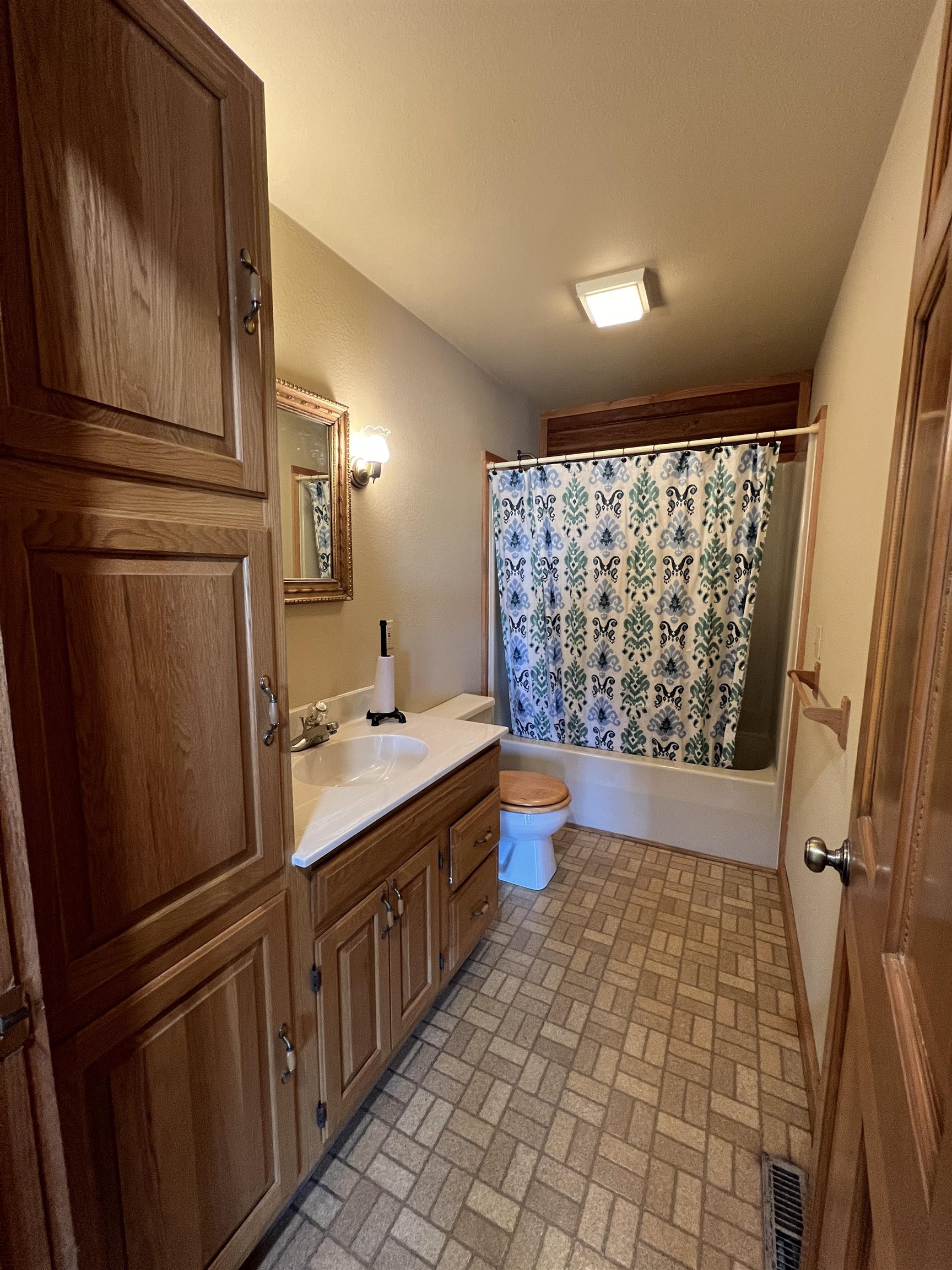 5140 Highway 20 Galena, IL 61036 - Photo 15 of 38 a bathroom with a sink a mirror and a bathtub