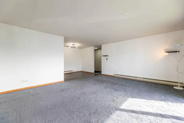 an empty room with an entryway