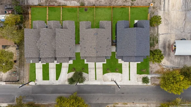 an aerial view of a city