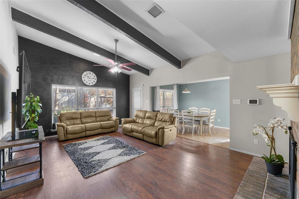 2127 Holt Road Arlington, TX 76006 - Photo 3 of 18 a living room with furniture and wooden floor