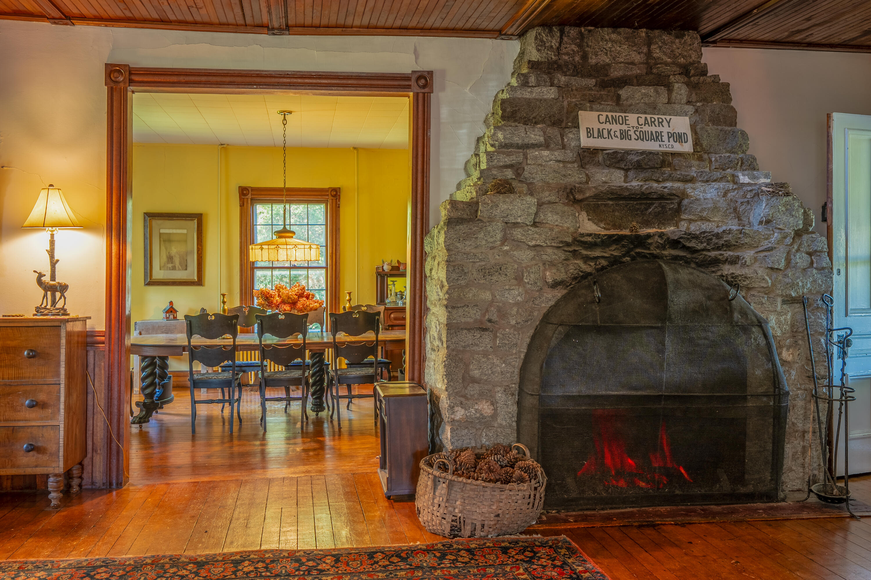 190 Stevens Road Lake Placid, NY 12946 - Photo 9 of 32 The first of seven fireplaces