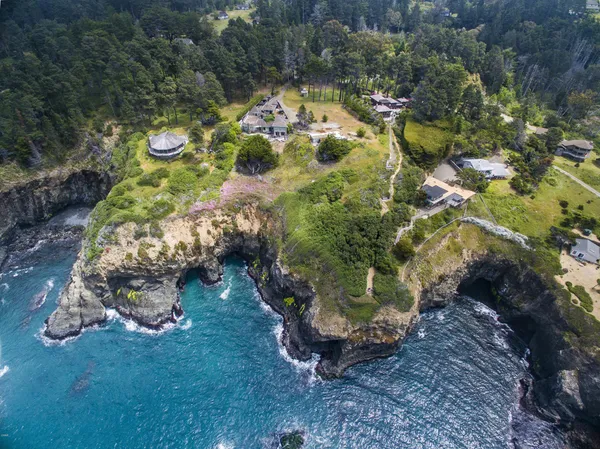 an aerial view of multiple house