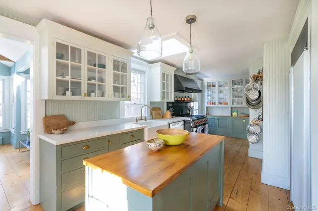 a view of a room with a window