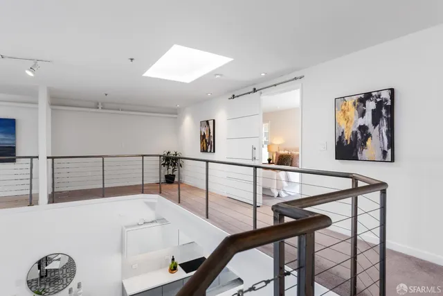 a view of a hallway view with couch