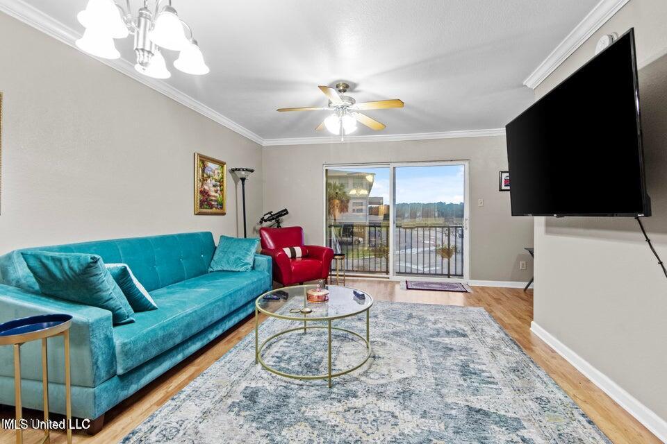 3230 Cumberland Road, Unit 70 Ocean Springs, MS 39564 - Photo 2 of 30 Living Room w/ view of marina