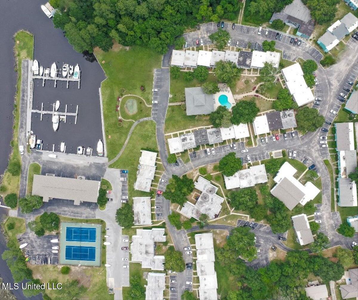 3230 Cumberland Road, Unit 70 Ocean Springs, MS 39564 - Photo 27 of 30 Aerial view of Oak Glen Marina