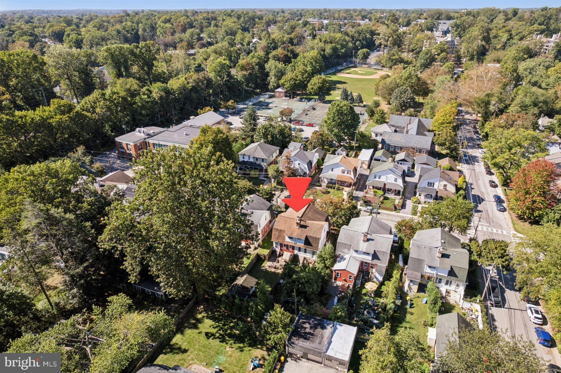 121 Conway Avenue Narberth, PA 19072 - Photo 21 of 27 an aerial view of residential houses with outdoor space