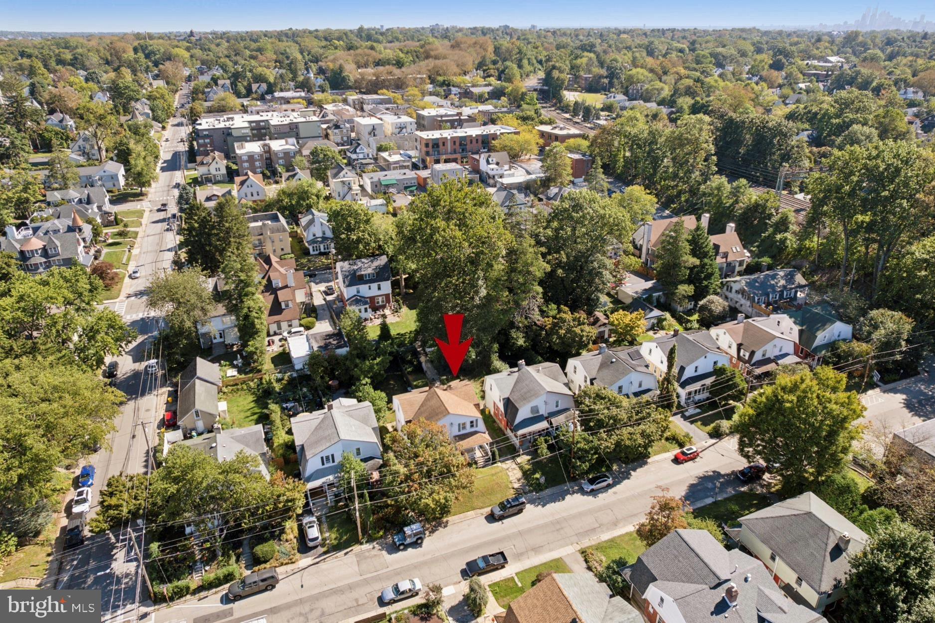 121 Conway Avenue Narberth, PA 19072 - Photo 23 of 27 an aerial view of a city with lots of residential buildings